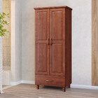 Guarda Roupa Solteiro Decorativo Gwen Madeira 02 Portas Imbuí