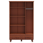 Guarda Roupa Solteiro Decorativo Gwen Madeira 03 Portas Imbuí