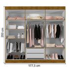 Guarda Roupa Solteiro Delta 6 Portas 2 Gavetas Leifer Móveis