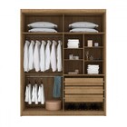 Guarda-roupa Solteiro Denver 4 Portas 3 Gavetas Nature/fendi