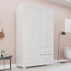 Guarda-roupa Solteiro Diamante Premium 4 Portas 2 Gavetas Com