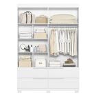 Guarda Roupa Solteiro Doble 4 Portas Com Espelho - Móveis Alb