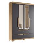 Guarda Roupa Solteiro Doble 4 Portas Com Espelho - Móveis Alb