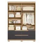 Guarda Roupa Solteiro Doble 4 Portas Com Espelho - Móveis Alb