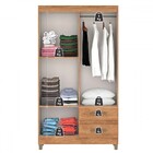 Guarda-roupa Solteiro Dória 4 Portas 2 Gavetas Mel - Pnr Móve