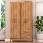 Guarda-roupa Solteiro Dória 4 Portas 2 Gavetas Mel - Pnr Móve