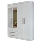 Guarda Roupa Solteiro E 4 Portas Roma Wemov Branco