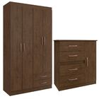 Guarda Roupa Solteiro E Cômoda  - Amarula