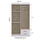 Guarda Roupa Solteiro E Cômoda  - Branco