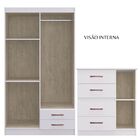 Guarda Roupa Solteiro E Cômoda  - Branco