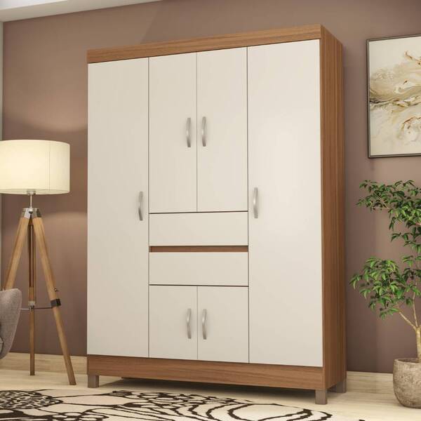 Guarda Roupa Solteiro Ecom Ii 6 Portas 2 Gavetas Amendola Off