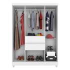 Guarda Roupa Solteiro Ecom Ii 6 Portas 2 Gavetas Branco Rosa