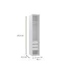 Guarda-roupa Solteiro Elite 1 Pt 3 Gv Branco