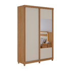 Guarda-roupa Solteiro Em Mdf C/ Espelho 2 Portas Deslizantes