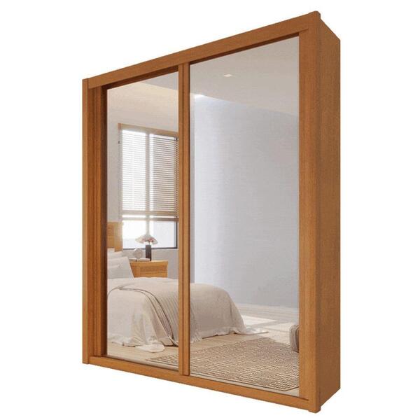 Guarda Roupa Solteiro Espelhado 2 Portas 3 Gavetas Pietro Móv