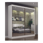 Guarda Roupa Solteiro Espelhado 2 Portas 3 Gavetas - São Paul