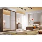 Guarda-roupa Solteiro Espelho 1,80m 100%mdf - Veneza-avelã -