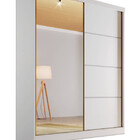 Guarda-roupa Solteiro Espelho 1,80m 100%mdf - Veneza-branco -
