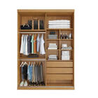 Guarda-roupa Solteiro Espelho 1,80m 100%mdf - Veneza-nature/o