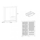 Guarda Roupa Solteiro Espelho 2 Portas 2 Gavetas Condor Atual