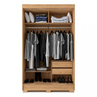 Guarda Roupa Solteiro Espelho 2 Portas 2 Gavetas Ruby Fama Mó