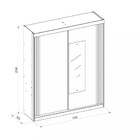 Guarda Roupa Solteiro Espelho 2 Portas 2 Gavetas Texas Dj Móv