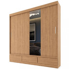 Guarda Roupa Solteiro Espelho 2 Portas 3 Gavetas Celeste Fama