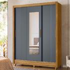 Guarda Roupa Solteiro Espelho 3 Portas 2 Gavetas Bolivia Moval