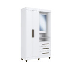 Guarda Roupa Solteiro Espelho 3 Portas 3 Gavetas Europa Faimec