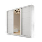 Guarda-roupa Solteiro Espelho 4 Gavetas 2,21m - Capri-branco