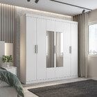 Guarda Roupa Solteiro Espelho 6 Portas 3 Gavetas Marquez Dj M