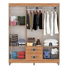 Guarda-roupa Solteiro Essenza 6 Portas 2 Gavetas Mel - Pnr Mó