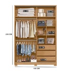 Guarda Roupa Solteiro Ester Com Espelho 2 Portas 3 Gavetas Na