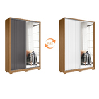 Guarda Roupa Solteiro Ester Com Espelho 2 Portas 3 Gavetas Na