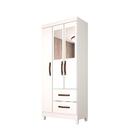 Guarda-roupa Solteiro Estrela 3 Portas 2 Gavetas Com Espelho