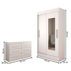 Guarda-roupa Solteiro Europa 2 Portas 2 Gavetas E Cômoda 6 Ga