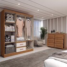 Guarda-roupa Solteiro Europa 6 Portas 2 Gavetas Com Cômoda 6