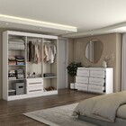 Guarda-roupa Solteiro Europa 6 Portas 2 Gavetas E Cômoda 6 Ga