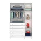 Guarda Roupa Solteiro Evolution 3 Portas 5 Gavetas Tililin Mo