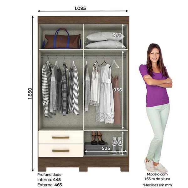 Guarda Roupa Solteiro Fabuloso 4 Portas E 2 Gavetas Com Espel