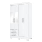 Guarda Roupa Solteiro Fabuloso 4 Portas E 2 Gavetas Com Espel