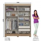 Guarda Roupa Solteiro Flex 2 Portas De Correr B353 Henn