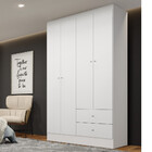 Guarda Roupa Solteiro Flex 4 Portas 2 Gavetas Astro Thb