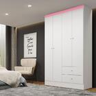 Guarda Roupa Solteiro Flex 4 Portas 2 Gavetas Astro Thb