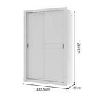 Guarda-roupa Solteiro Flex Color Vivacce 2 Pt 2 Gv Branco E N