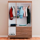 Guarda-roupa Solteiro Florença 3 Portas 2 Gavetas Com Espelho