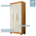 Guarda-roupa Solteiro Flórida 100% Mdf 3 Portas 3 Gavetas Ama