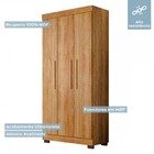 Guarda-roupa Solteiro Flórida 100% Mdf 3 Portas 3 Gavetas Ama