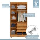 Guarda-roupa Solteiro Flórida 100% Mdf 3 Portas 3 Gavetas Ama