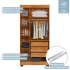 Guarda-roupa Solteiro Flórida 100% Mdf 3 Portas 3 Gavetas Ama